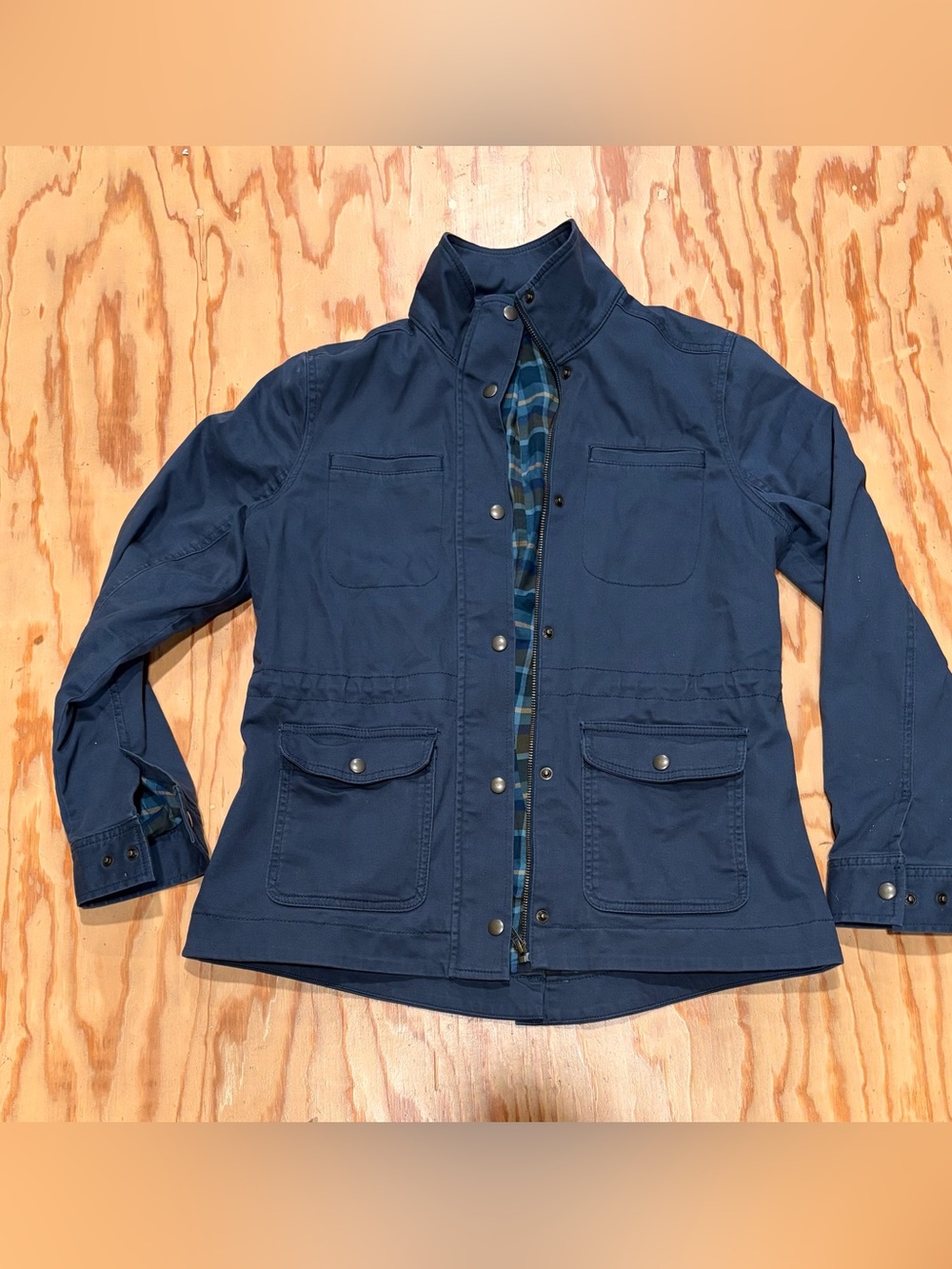 LL Bean Utility Jacket with Plaid Lining